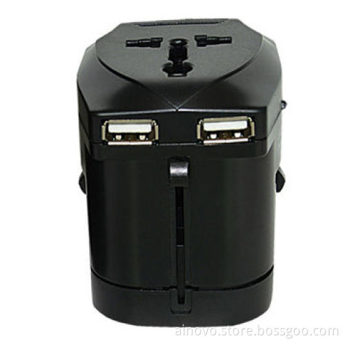 Travel charger adapter, dual USB port, electrical multiple plug, 5V/2100mA, high quality